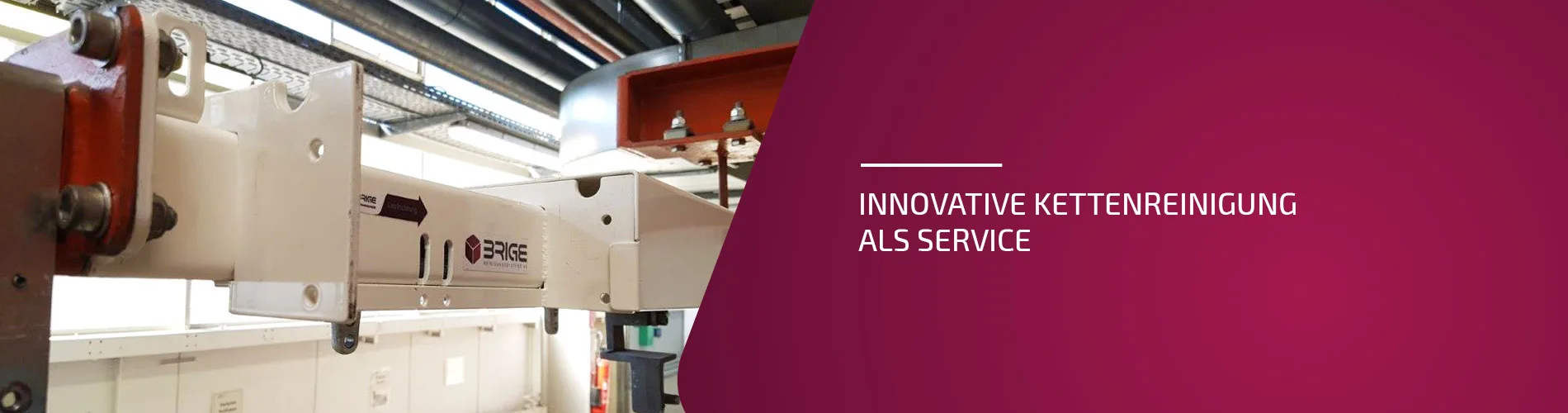 BRIGE Förderkettenreinigung mit dem patentierten B-CLEAN® System