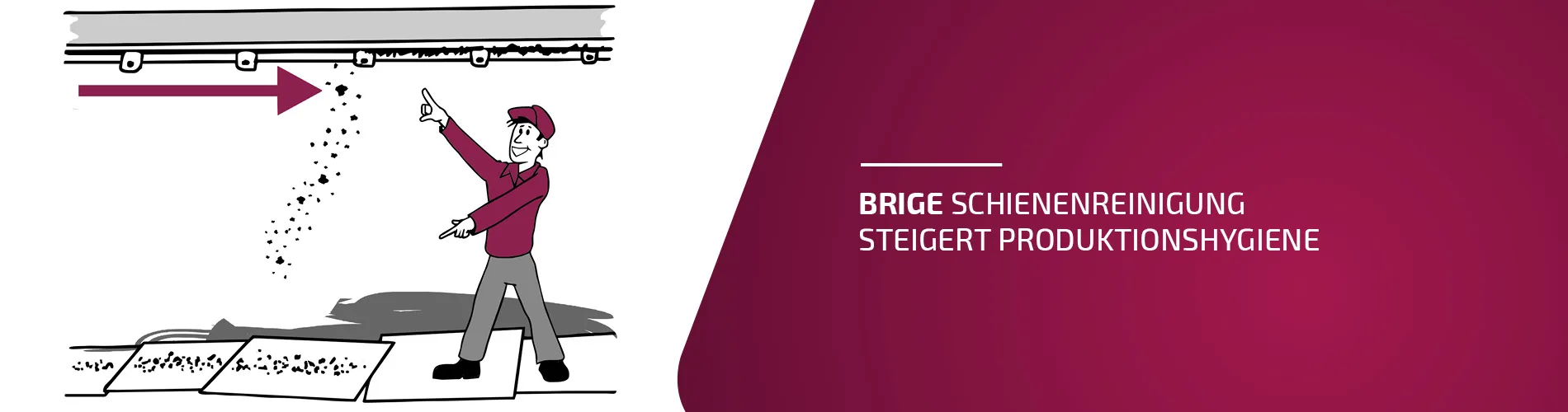 BRIGE Förderschienenreinigung mit B-CLEAN® SR-Sets